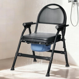 Levede Folding Adjustable Metal Commode Toilet Chair For Disabled - thumbnail 1