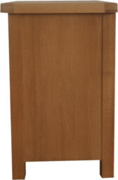 Home Furniture Group Oakcroft Swr15 Rustic Medium Wood Narrow Bedside Table Fully Assembled 3-Drawer Solid Wood Cabinet - thumbnail 5