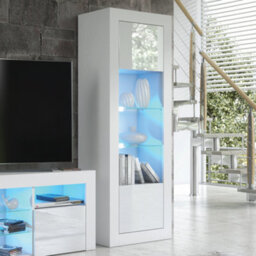 Modern Sideboard Display Cabinet Cupboard Tv Stand Living Room High Gloss Doors - White - thumbnail 3