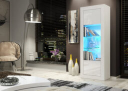 Modern Sideboard Display Cabinet Cupboard Tv Stand Living Room High Gloss Doors - White - thumbnail 4