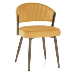 Atlantic Lusso Dining Chair Gold Legs & Yellow Velvet Seat - thumbnail 2
