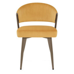 Atlantic Lusso Dining Chair Gold Legs & Yellow Velvet Seat