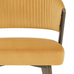 Atlantic Lusso Dining Chair Gold Legs & Yellow Velvet Seat - thumbnail 6