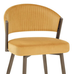 Atlantic Lusso Dining Chair Gold Legs & Yellow Velvet Seat - thumbnail 7