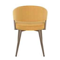 Atlantic Lusso Dining Chair Gold Legs & Yellow Velvet Seat - thumbnail 4