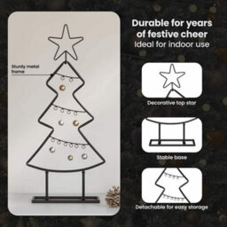Vidaxl Metal Christmas Tree With Stand Black 60 Cm Steel - thumbnail 8