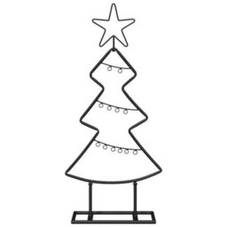 Vidaxl Metal Christmas Tree With Stand Black 60 Cm Steel - thumbnail 5