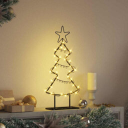 Vidaxl Metal Christmas Tree With Stand Black 60 Cm Steel - thumbnail 4