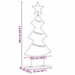 Vidaxl Metal Christmas Tree With Stand Black 60 Cm Steel - thumbnail 3