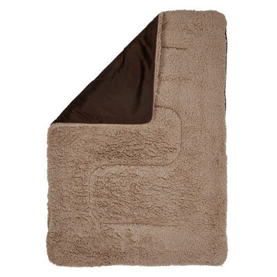 Ohs Sherpa Pet Animal Blanket Puppy Dog Cat Kitten Kennel Mat Warm Throw - Chocolate Brown - image 1
