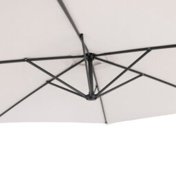 Charles Bentley 3M Hanging Banana Cantilever Garden Umbrella - Light Grey - thumbnail 4