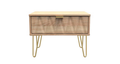 Dallas 1 Drawer Wide Side Table In Bardolino Oak (Ready Assembled) - image 1