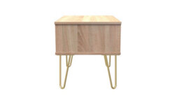 Dallas 1 Drawer Wide Side Table In Bardolino Oak (Ready Assembled) - thumbnail 2