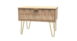 Dallas 1 Drawer Wide Side Table In Bardolino Oak (Ready Assembled) - thumbnail 3