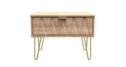 Dallas 1 Drawer Wide Side Table In Bardolino Oak (Ready Assembled) - thumbnail 1