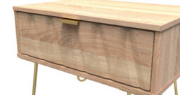 Dallas 1 Drawer Wide Side Table In Bardolino Oak (Ready Assembled) - thumbnail 4