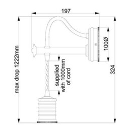 Luminosa Lighting Elstead Douille 1 Light Indoor Wall Light Black, Polished Brass, E27 - thumbnail 3