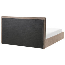 Beliani Ottoman Bed Fabric Tarascon 160 X 200 Cm (Eu King Size) Taupe - thumbnail 7