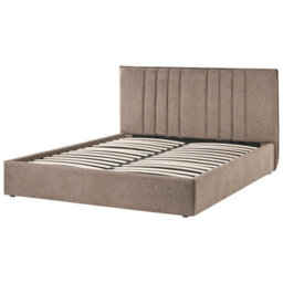 Beliani Ottoman Bed Fabric Tarascon 160 X 200 Cm (Eu King Size) Taupe - thumbnail 4