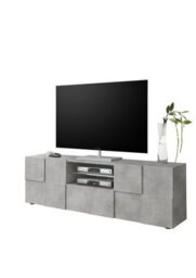 FurniComp LTD Furnicomp Lyon 2 Door 1 Drawer Large Concrete Grey Tv Unit - thumbnail 3