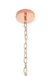 Orsina Medium Copper Pendant Light, Industrial Ceiling Light With Glass Base, Vintage Copper Finish Iron Pendant - thumbnail 3