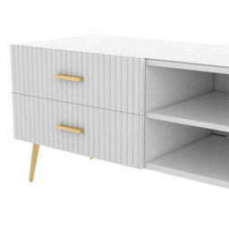Btm White Tv Stand For 75 Inch Tvs Lowboard Media Console Entertainment Center Modern Design Tv Cabinet For Living Room - thumbnail 9