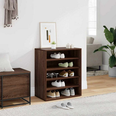 Vidaxl Shoe Cabinet Brown Oak 60X35X70 Cm Engineered Wood - image 1