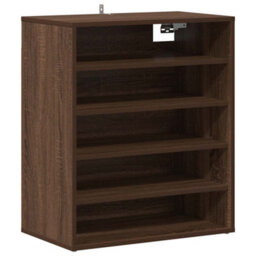Vidaxl Shoe Cabinet Brown Oak 60X35X70 Cm Engineered Wood - thumbnail 6