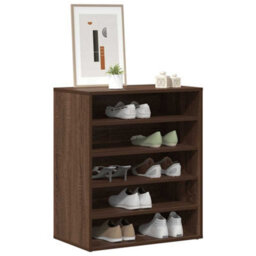 Vidaxl Shoe Cabinet Brown Oak 60X35X70 Cm Engineered Wood - thumbnail 4