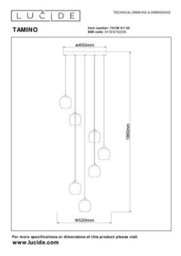 Lucide Tamino Pendant Light Diameter 52Cm Led Dim. 3000K - Black - thumbnail 4