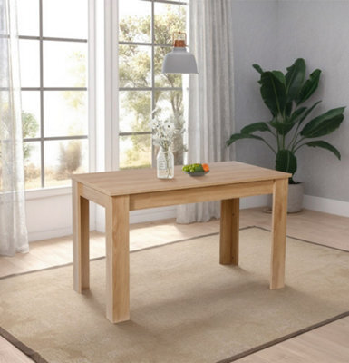 Hallowood Furniture Newquay Oak Fixed Top Dining Table 120Cm - image 1