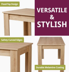 Hallowood Furniture Newquay Oak Fixed Top Dining Table 120Cm - thumbnail 5