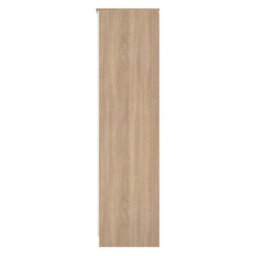 Trent Tall Plain Wardrobe In White Matt & Black Matt (Ready Assembled) - thumbnail 2