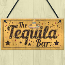 Red Ocean Shabby Chic The Tequila Bar Garden Home Bar Shed Pub Man Cave Plaque Friendship Gifts - thumbnail 2