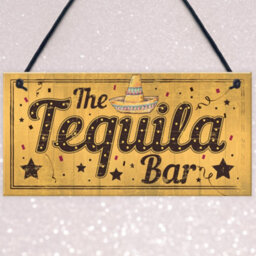 Red Ocean Shabby Chic The Tequila Bar Garden Home Bar Shed Pub Man Cave Plaque Friendship Gifts - thumbnail 3