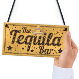 Red Ocean Shabby Chic The Tequila Bar Garden Home Bar Shed Pub Man Cave Plaque Friendship Gifts - thumbnail 6