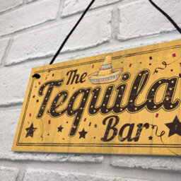 Red Ocean Shabby Chic The Tequila Bar Garden Home Bar Shed Pub Man Cave Plaque Friendship Gifts - thumbnail 7