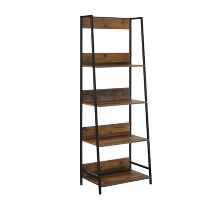 Timber Art Design Abbey Rustic Industrial Filling Cabinet Bookcase 4 Tier Shelving - image 1
