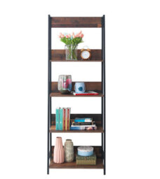 Timber Art Design Abbey Rustic Industrial Filling Cabinet Bookcase 4 Tier Shelving - thumbnail 4