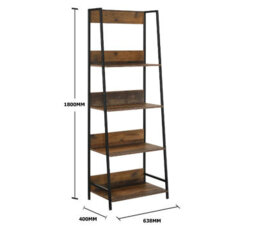 Timber Art Design Abbey Rustic Industrial Filling Cabinet Bookcase 4 Tier Shelving - thumbnail 6