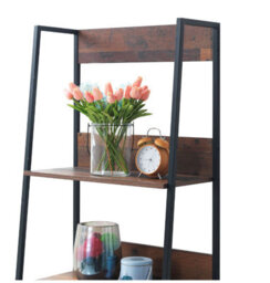 Timber Art Design Abbey Rustic Industrial Filling Cabinet Bookcase 4 Tier Shelving - thumbnail 2