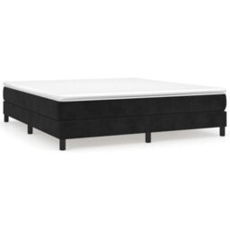 Berkfield Box Spring Bed Frame Black 180X200 Cm 6Ft Super King Velvet - thumbnail 2