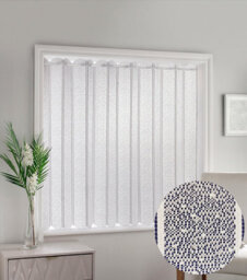 "Tyrone Textiles White Plain Textured Voile Louvre Vertical Pleated Window Blind Panel - 72"" X 90""" - thumbnail 1