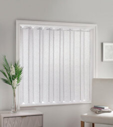 "Tyrone Textiles White Plain Textured Voile Louvre Vertical Pleated Window Blind Panel - 72"" X 90""" - thumbnail 2