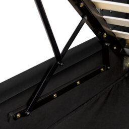 Beliani Ottoman Bed Velvet Lubbon 180 X 200 Cm (Eu Super King) Black - thumbnail 8