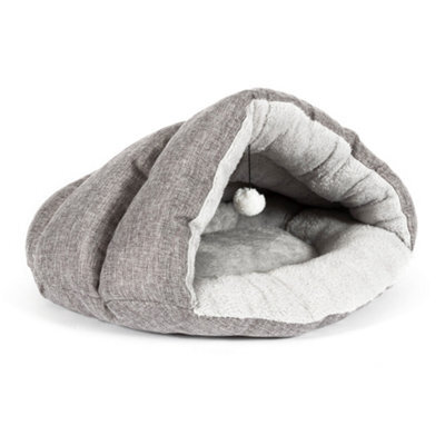 Ancol Cosy Soft Stuffed Indoors Fleece Lining Cave Style Cat Kitten Bed Snooze Sofa Mat