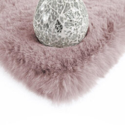 Faux Rabbit Fur Soft Silky Pink Premium Rug - 160Cm X 230Cm - thumbnail 3