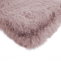 Faux Rabbit Fur Soft Silky Pink Premium Rug - 160Cm X 230Cm - thumbnail 4