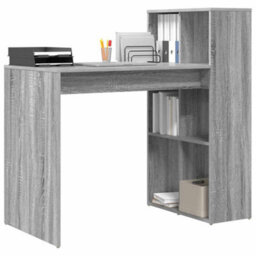 Berkfield Modern Writing Desk Grey Sonoma Engineered Wood, Laminate Medium - thumbnail 3