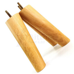 L&F Wood Legs Oak Stain 180mm High Set Of 4 Replacement Angled Furniture Legs Set Of 4 Sofas Chairs Stools M8 - thumbnail 3